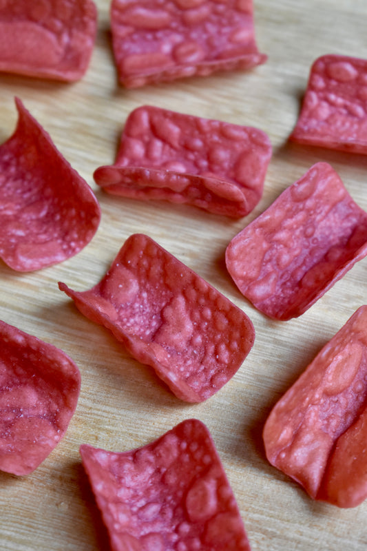Red Beet Wonton Square Shells 100/pkg