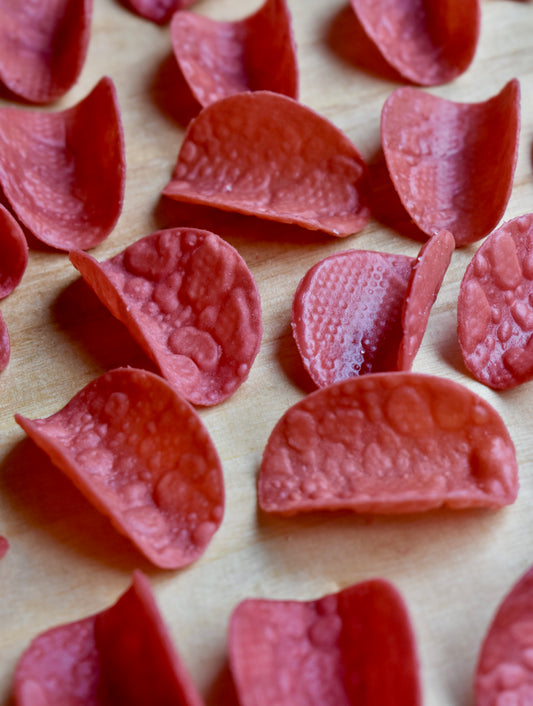 Red Beet Wonton Round Shells 100/pkg